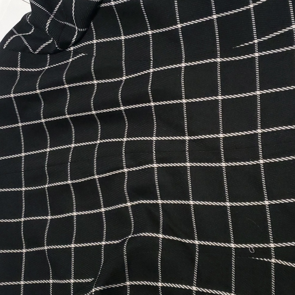 Windowpane-Print Single-Button Jacket - image 2